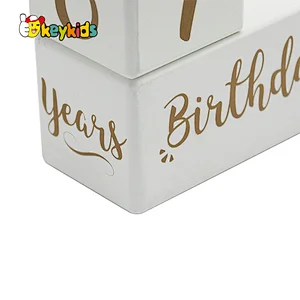 Customzie desktop decoration wooden block calendar for desk W13A267