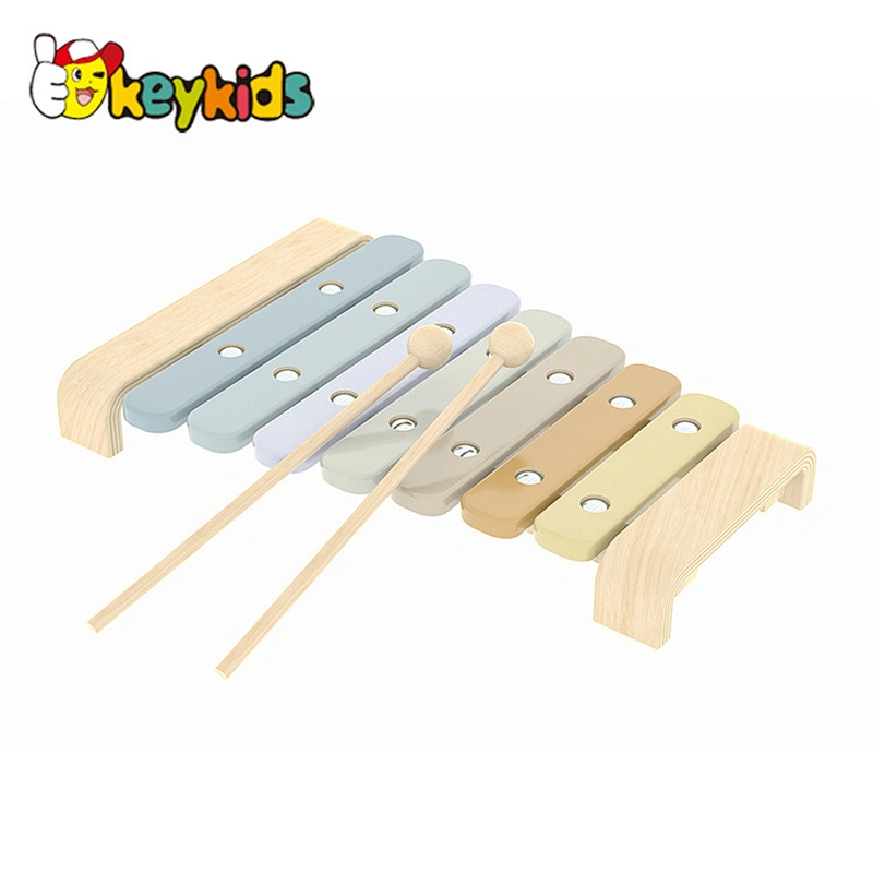 2022 Educational Musical Instruments Color Wooden Xylophone Toy with Child Safe Mallets W07C094B