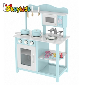 2022 Hot selling children pretend role play kids wooden play set kitchen toy for toddler W10C404G