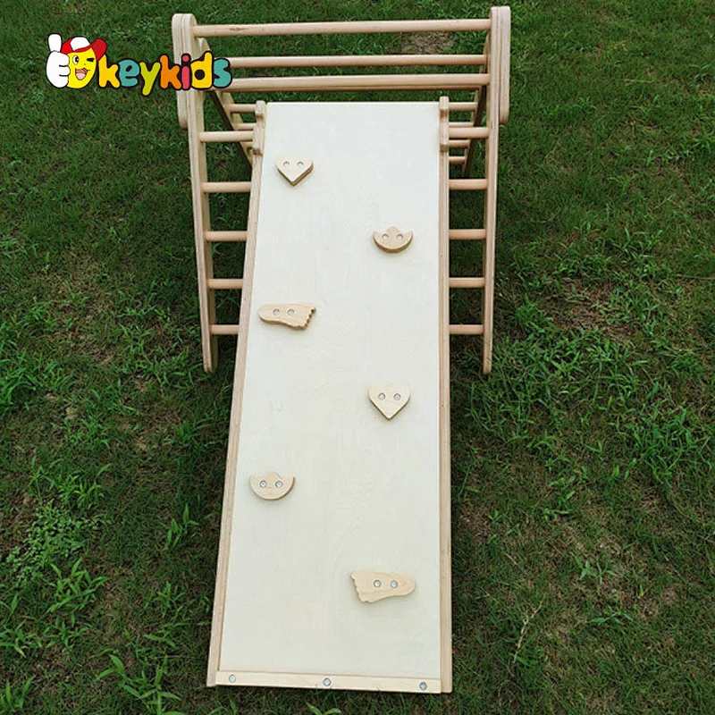Montessori indoor playground wooden garden climbing frame for children W01D147
