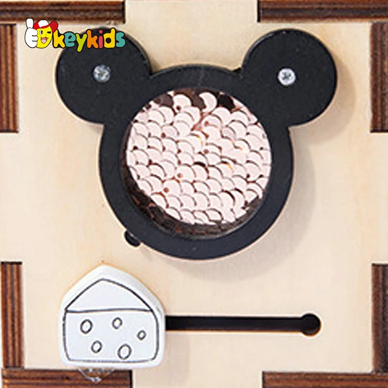 Handmade Montessori juguetes para los ninos wooden kids baby activity cube for wholesale W12D382