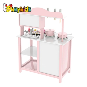 2022 Hot selling children pretend role play kids wooden play set kitchen toy for toddler W10C404G