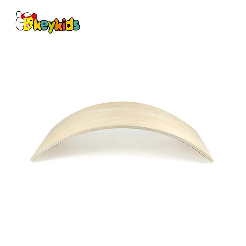 Montessori children balance training wooden wobble board with felt W01D150