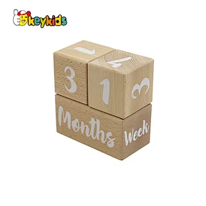 Montessori home decor wooden perpetual desk calendar blocks for sale W13A269