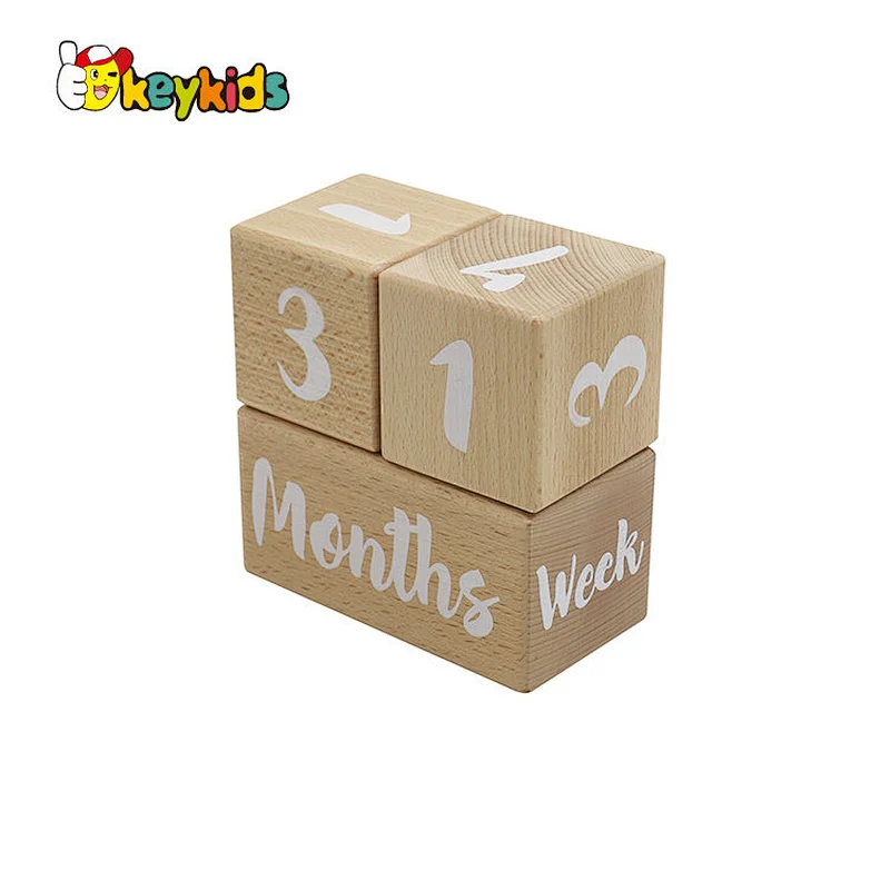 Montessori home decor wooden perpetual desk calendar blocks for sale W13A269