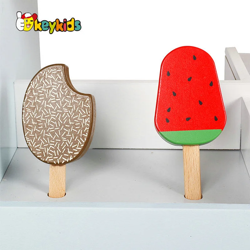 2022 New arrivals kids wooden ice cream shop toy set for pretend play W10A142