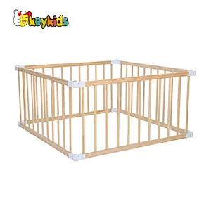 Children play yard safety wooden fence wood kids large baby playpen for wholesale W08H186