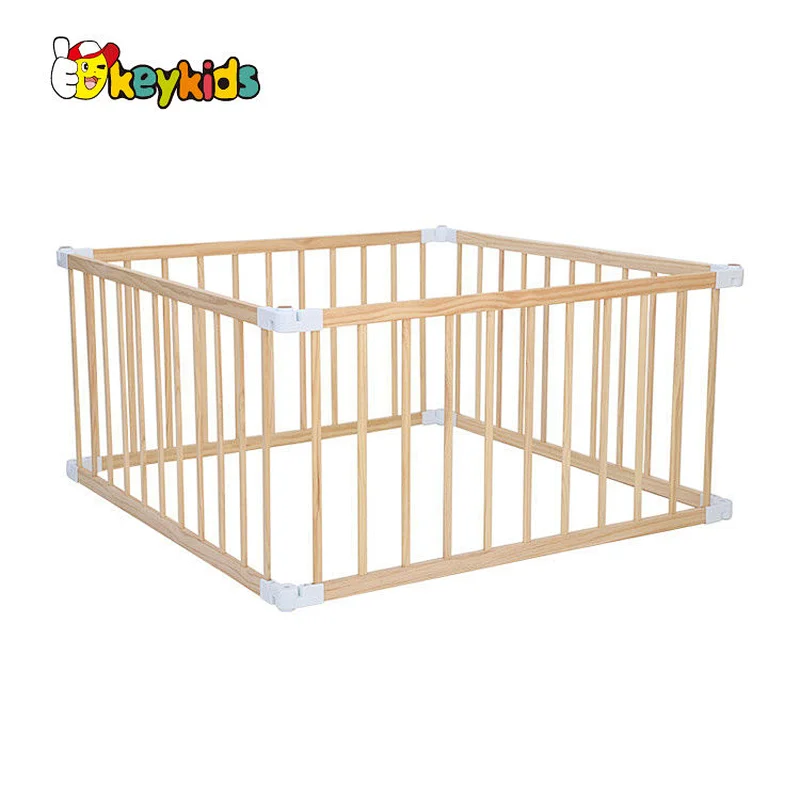 Children play yard safety wooden fence wood kids large baby playpen for wholesale W08H186