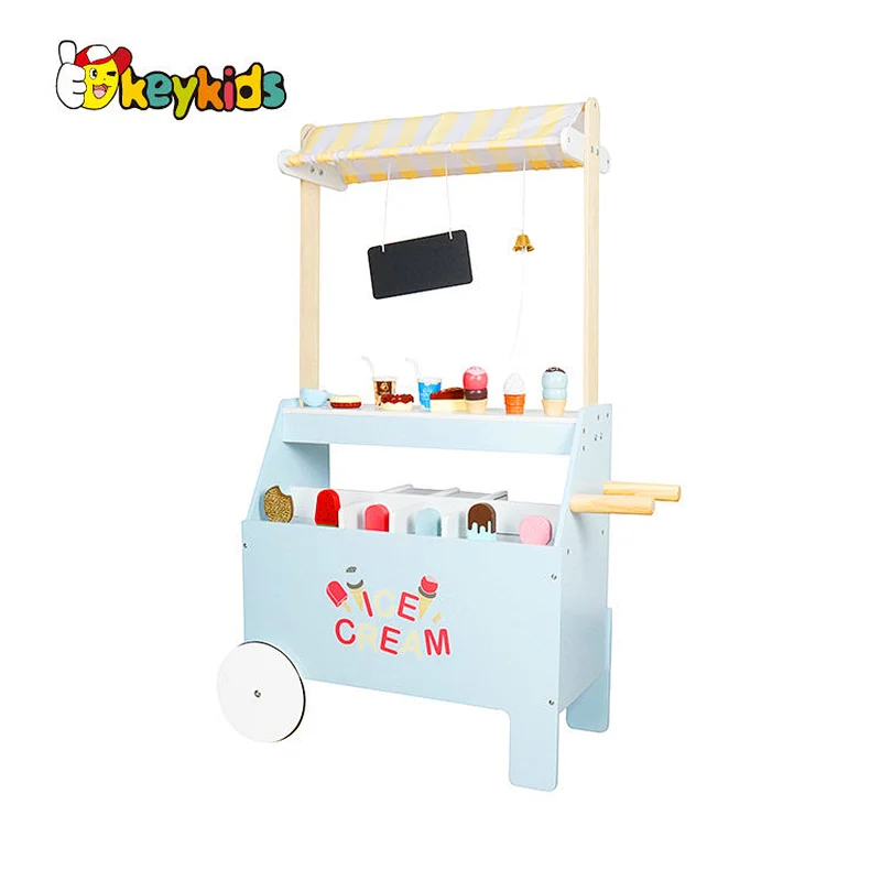 2022 Customize kids pretend play wooden ice cream playsets for sale W10A130
