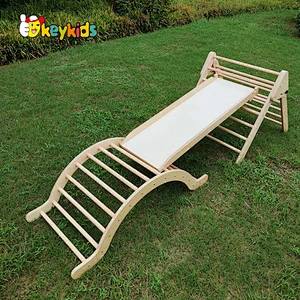 Montessori indoor playground wooden garden climbing frame for children W01D147