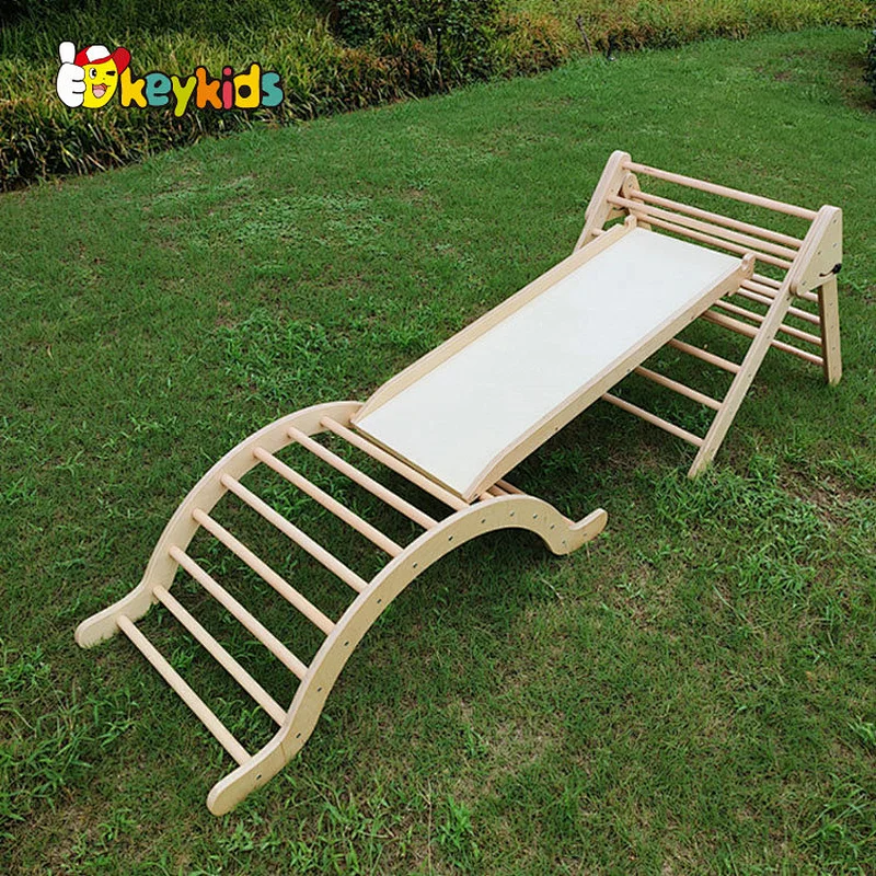 Montessori indoor playground wooden garden climbing frame for children W01D147