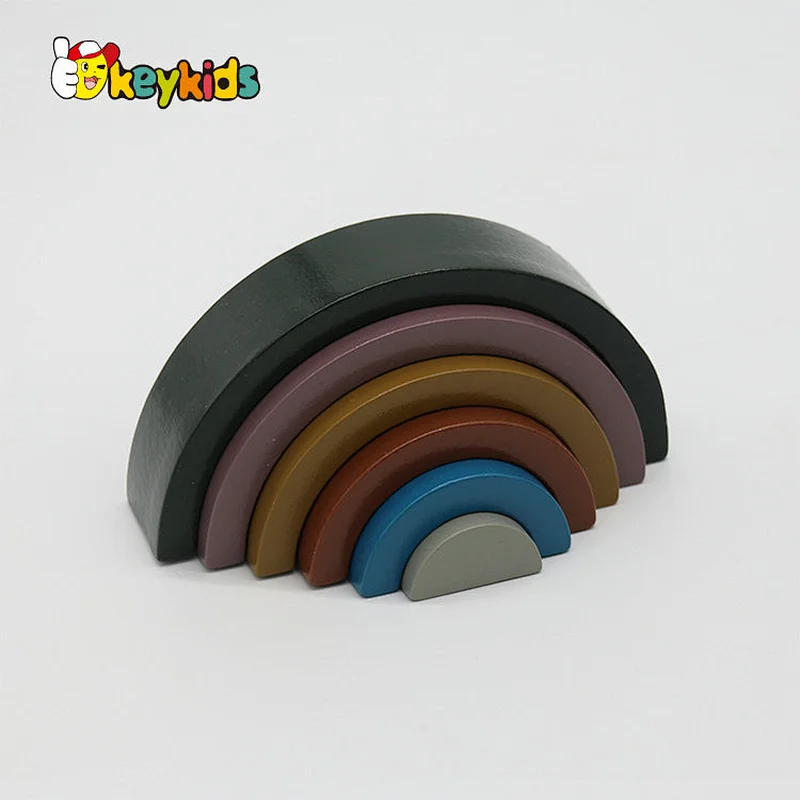2022 New educational stacking wooden nesting blocks toys for kids W13D361