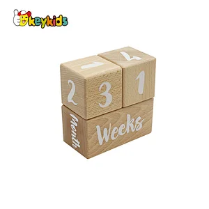 Montessori home decor wooden perpetual desk calendar blocks for sale W13A269