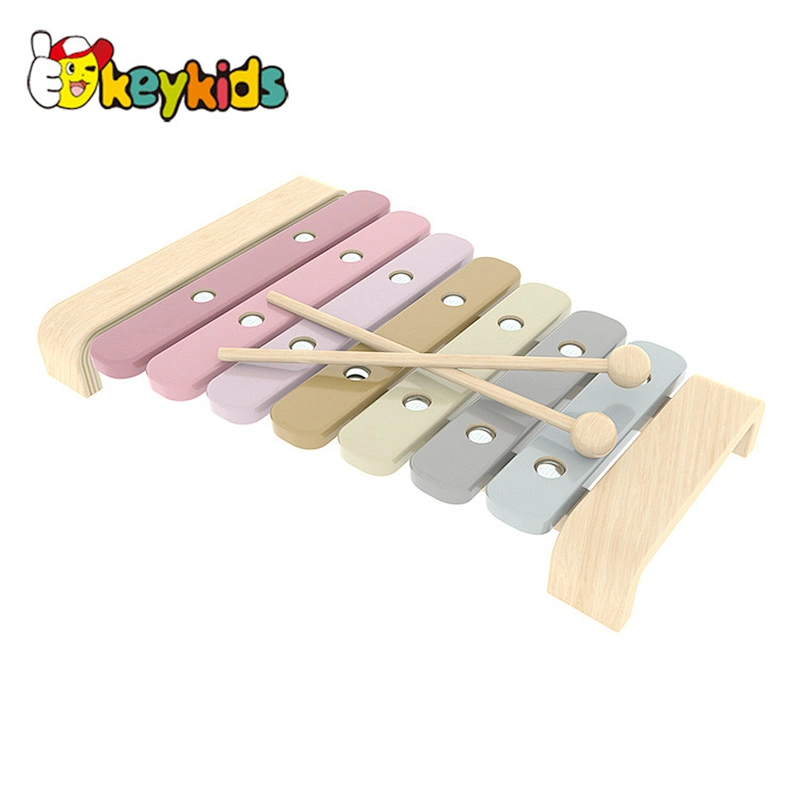 2022 Educational Musical Instruments Color Wooden Xylophone Toy with Child Safe Mallets W07C094B
