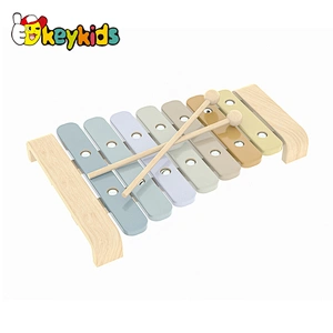 2022 Educational Musical Instruments Color Wooden Xylophone Toy with Child Safe Mallets W07C094B