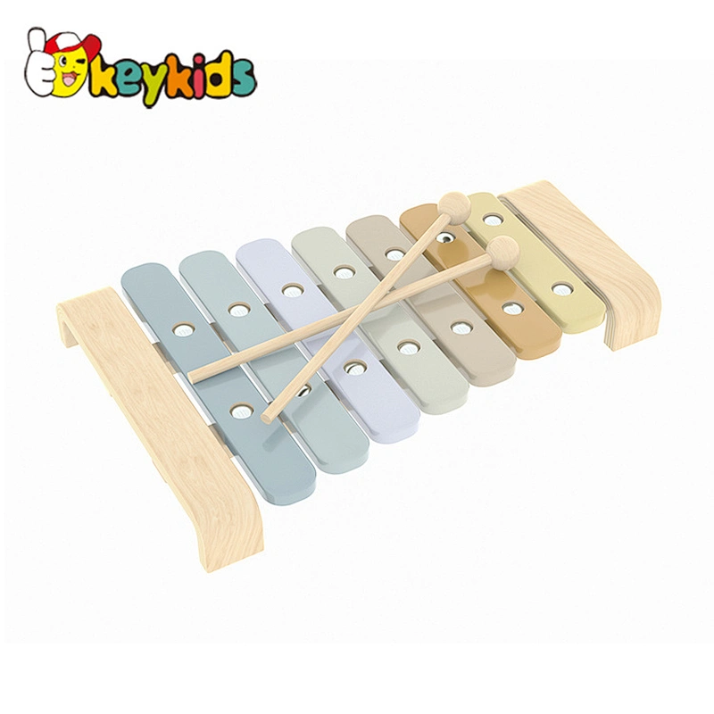 2022 Educational Musical Instruments Color Wooden Xylophone Toy with Child Safe Mallets W07C094B