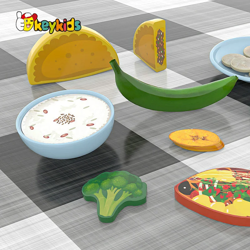 Pretend Play Vegetable Set Accessories Wooden Food Play Set for Kids W10B427