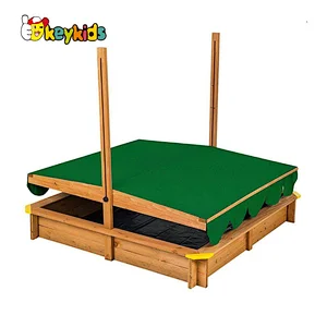 Garden sandbox backyard playsets kids wooden sandpit with canopy W01D163