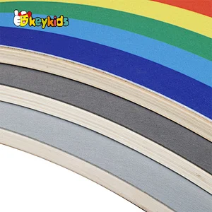 Montessori Teaching Aids Wobble Educational Playing Yoga Toys Wooden Balance Curvy Board For Kids W01F056