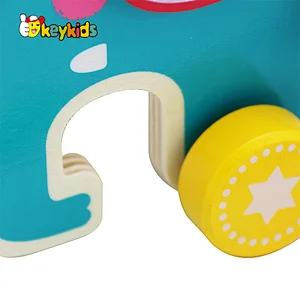 Children funny wooden game elephant beat hamsters toys for indoor play W11G077