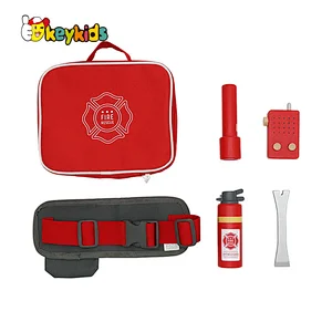 Customize pretend play firefighting tool wooden fire rescue toy for kids W10D455