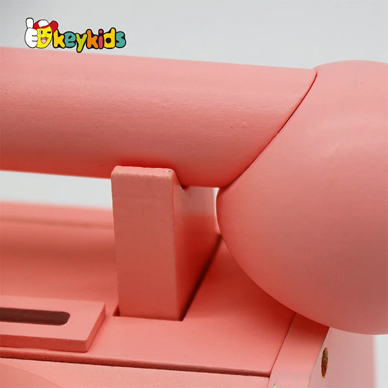 Customize pretend play telephone wooden toy landline phone for kids W10D454B