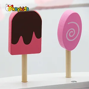 New hottest pretend play food wooden ice cream shop toy for children W10A095