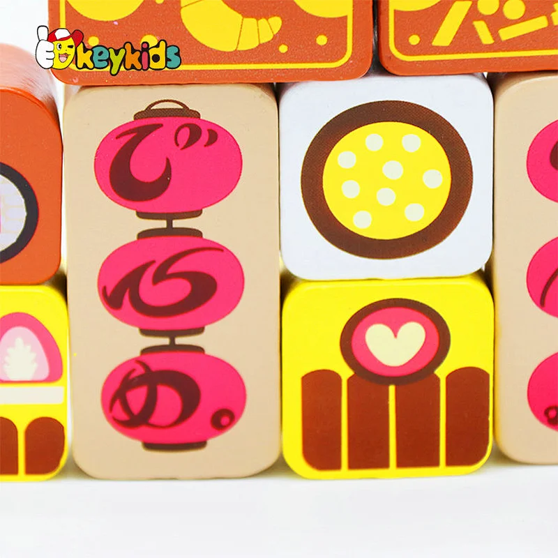 New Building Blocks Montessori Educational Large Colorful Wooden Construction Blocks Toy W13A261