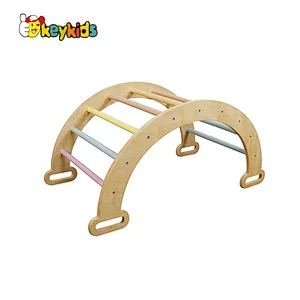 Montessori rocking play wooden arch rocker for kids W08K320