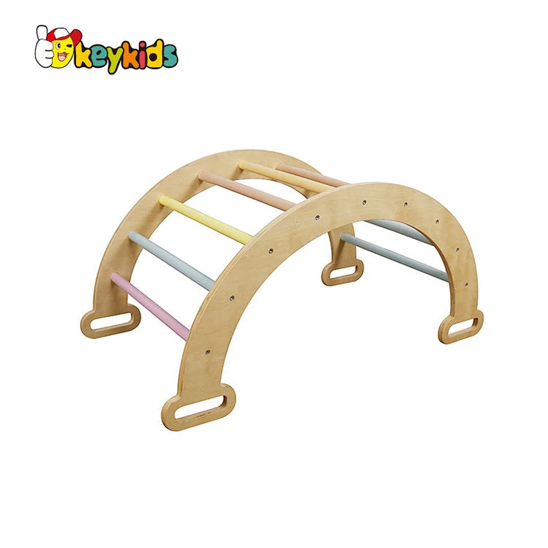 Montessori rocking play wooden arch rocker for kids W08K320