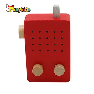 Customize pretend play firefighting tool wooden fire rescue toy for kids W10D455