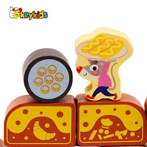New Building Blocks Montessori Educational Large Colorful Wooden Construction Blocks Toy W13A261