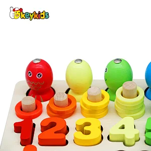 Color Matching Early Learning Educational Wooden Mosaic Pegboard for Kids W12F130