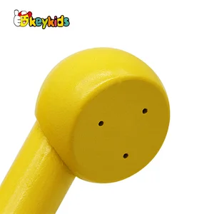 Kids simulation toy wooden play telephone with piggy bannk W10D454