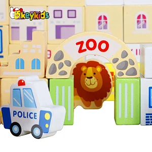 115 Pcs Stacking Montessori Educational Large Colorful Wooden building blocks toys W13A200
