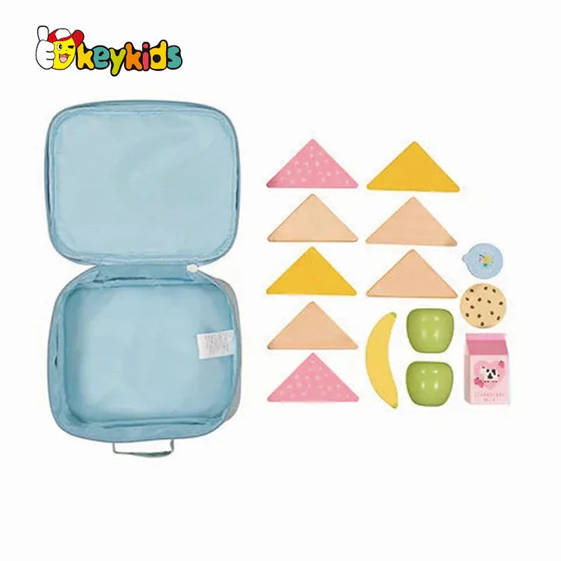 Customize pretend play lunch wooden toy sandwich kit for kids W10D426