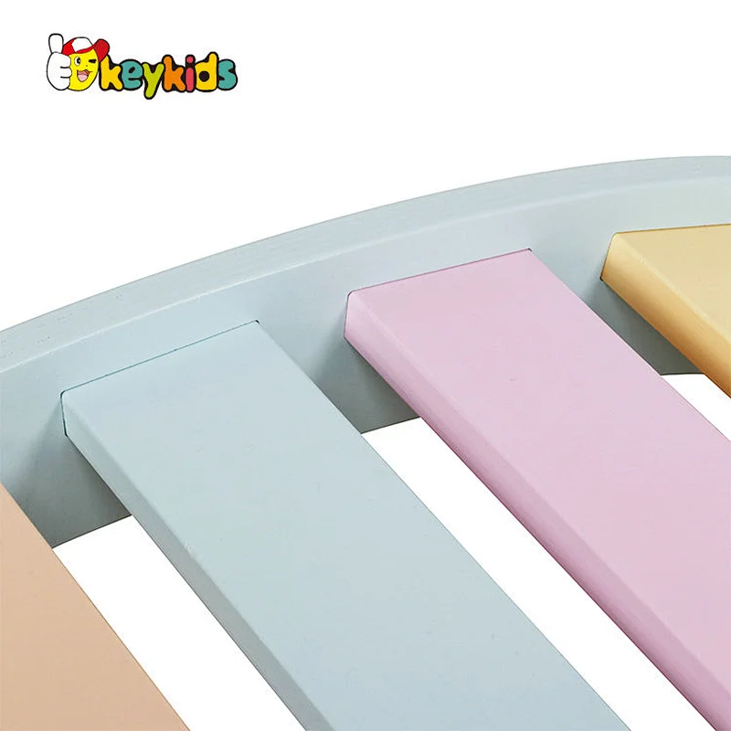 Eco-Friendly Activity Gym Rocker Wooden Climbing Arch Ladder for Toddlers W08K324