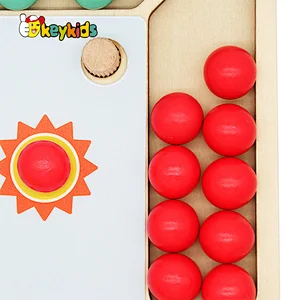Hot selling Montessori toy clip wooden bead puzzle game for kids W12F111