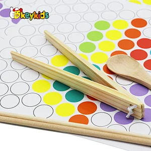 Montessori Beads counting game wooden color sorting toys for todders math Learning W12F113