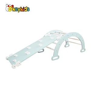 Indoor Montessori playground children wooden climbing arches with ramp W08K321