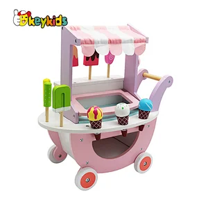 New hottest pretend play food wooden ice cream shop toy for children W10A095