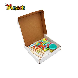 Montessori Beads counting game wooden color sorting toys for todders math Learning W12F113