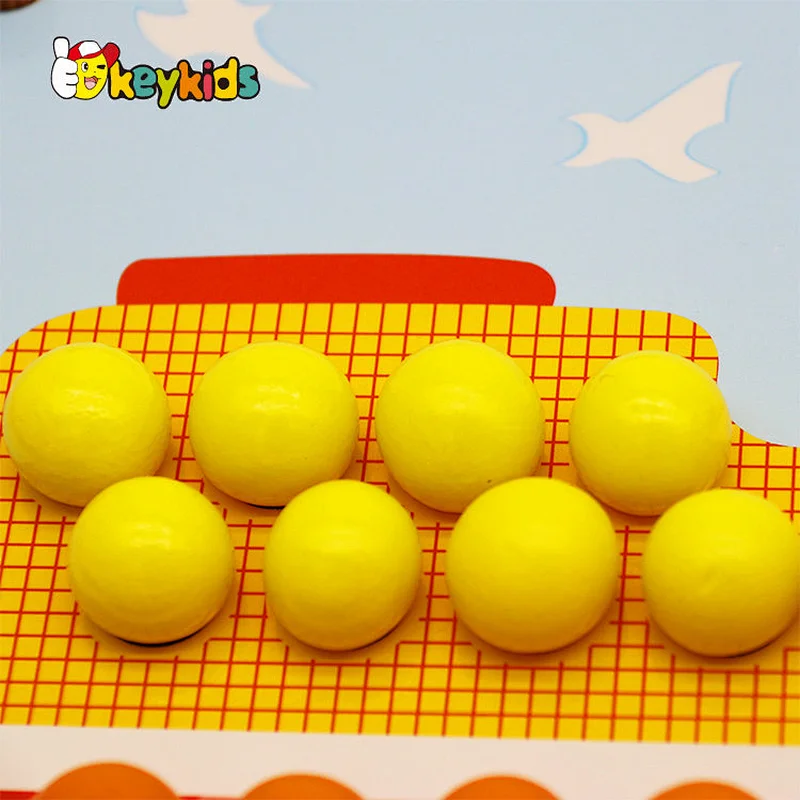 Hot selling Montessori toy clip wooden bead puzzle game for kids W12F111