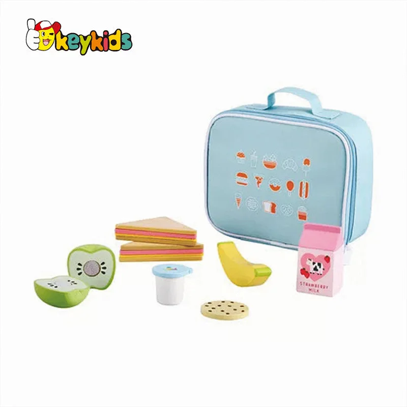 Customize pretend play lunch wooden toy sandwich kit for kids W10D426