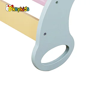 Eco-Friendly Activity Gym Rocker Wooden Climbing Arch Ladder for Toddlers W08K324