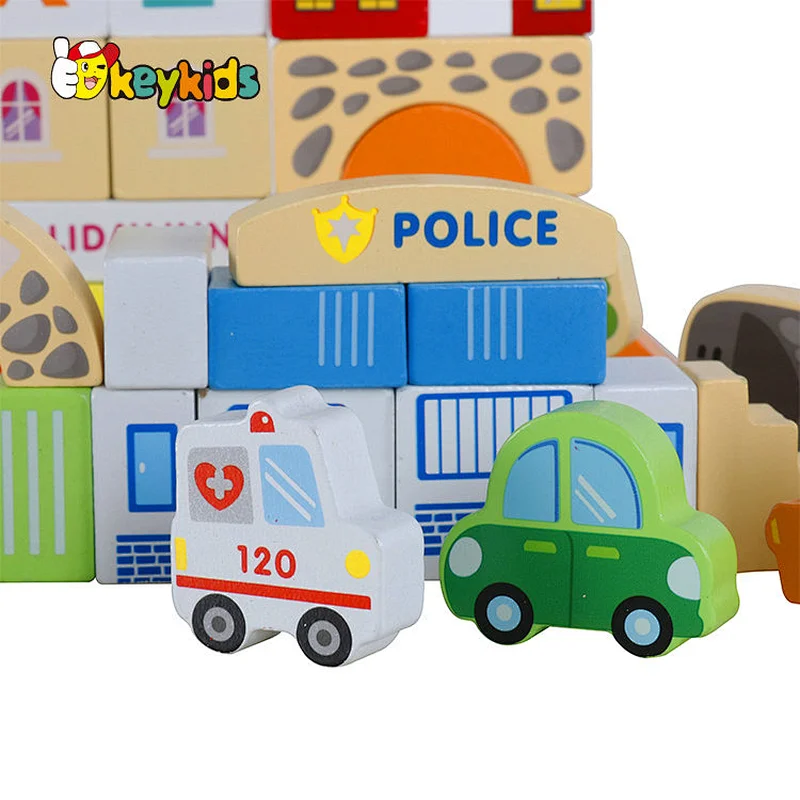115 Pcs Stacking Montessori Educational Large Colorful Wooden building blocks toys W13A200