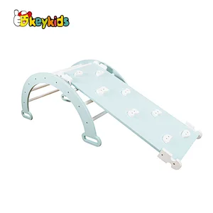 Indoor Montessori playground children wooden climbing arches with ramp W08K321