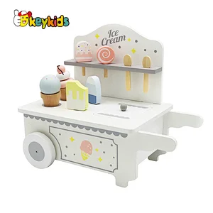 Customize pretend paly wooden ice cream car toy for kids W10D449