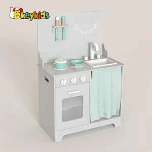 New design pretend cooking wooden play kitchen for kids W10C689B