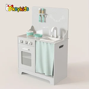 New design pretend cooking wooden play kitchen for kids W10C689B